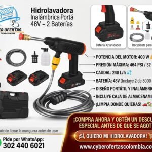 Hidrolavadora Portatil 2 baterias